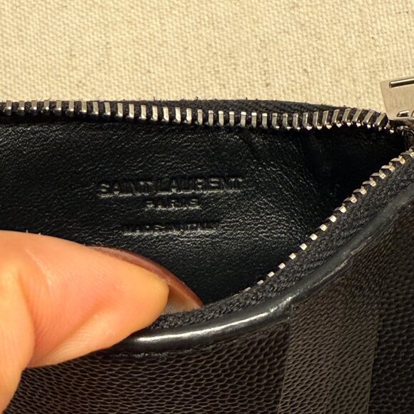 Saint Laurent Cassandre Fragments Zipped Card Case & Bill Clip - Picture 6 of 7